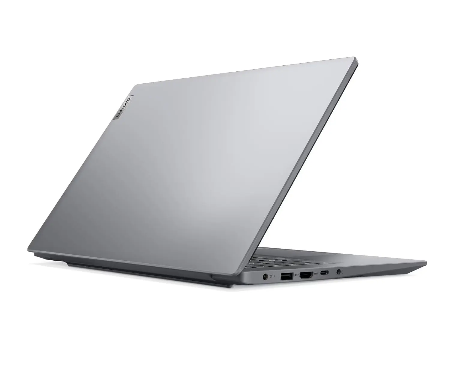 Lenovo V14 laptop left-side view showing ports.